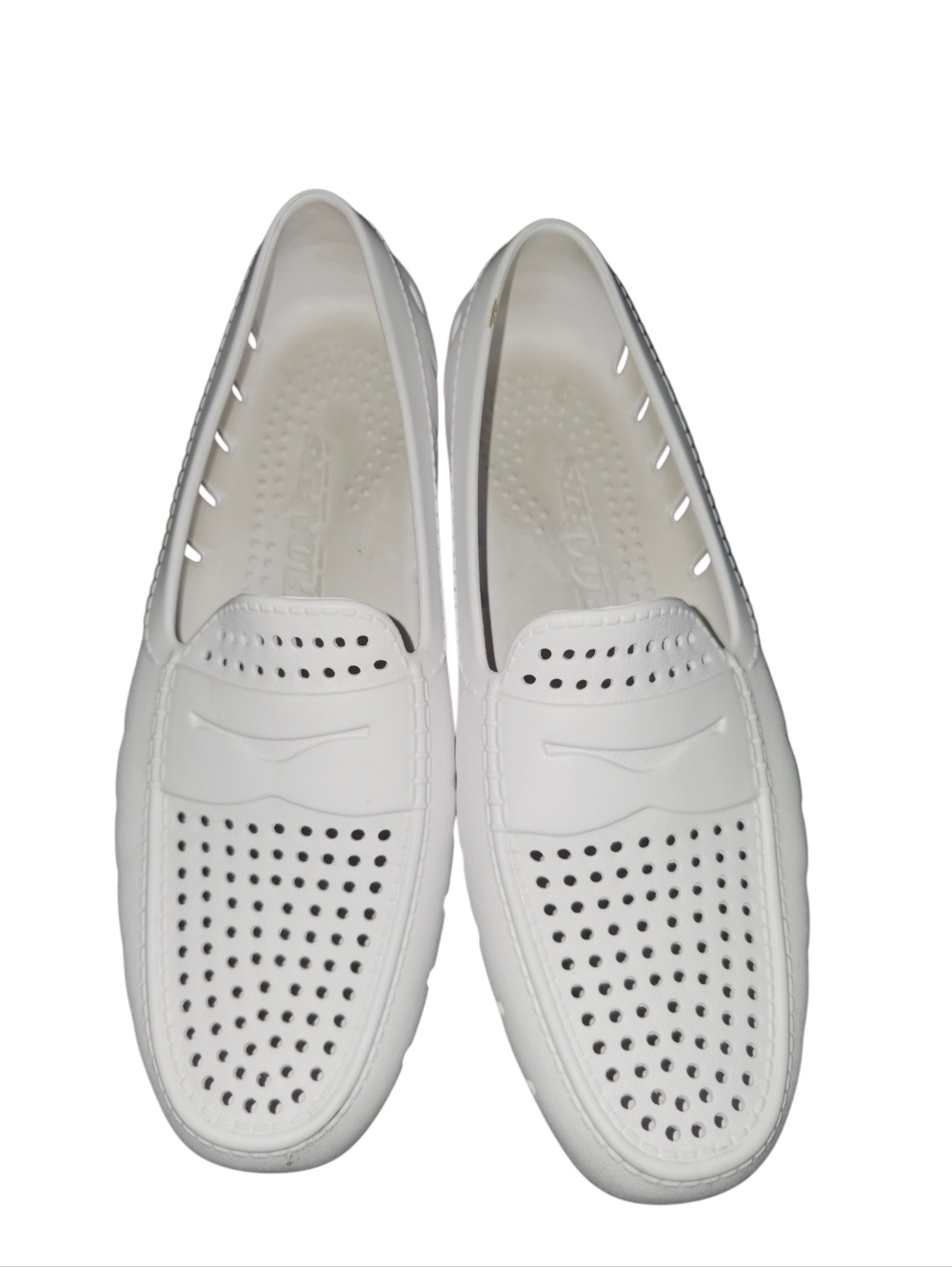 💰🔴Floafers Men's White Perforated Slip-On Loafers